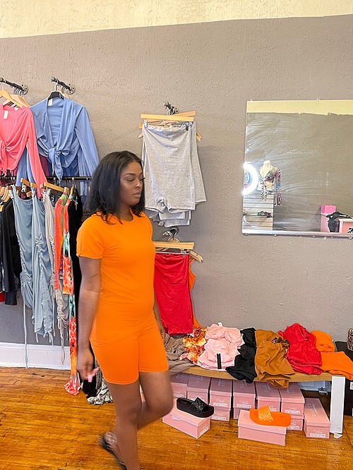 Biker short set Orange