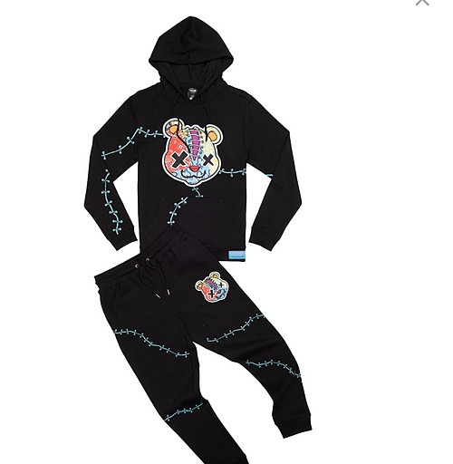 Stitch Bear Blue and Black Set