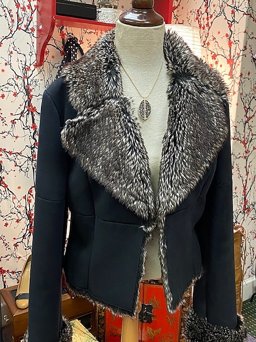 Express Black Suede Coat