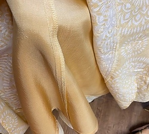 LOFT Yellow and White Skirt