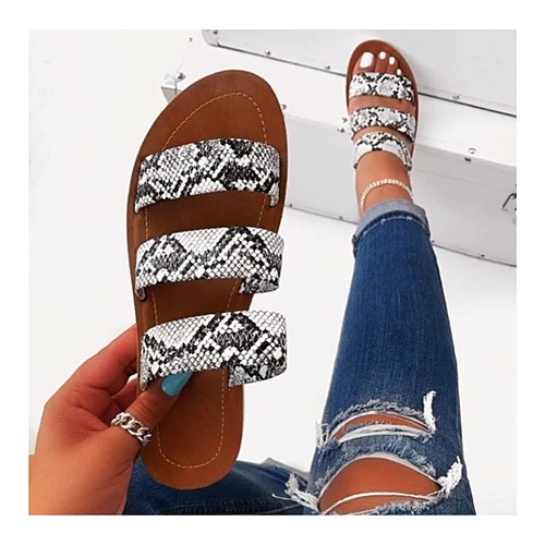 Get That Snake Print Slippers