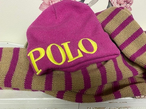 Polo Pink and Yellow Beanie