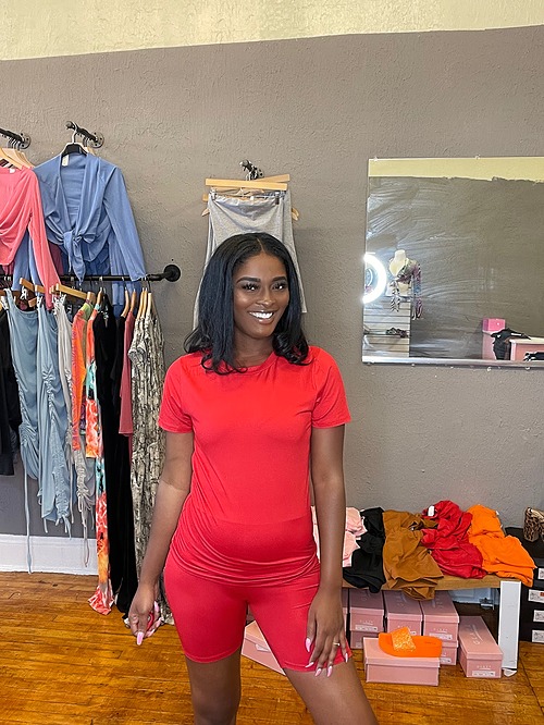 Biker shorts set RED