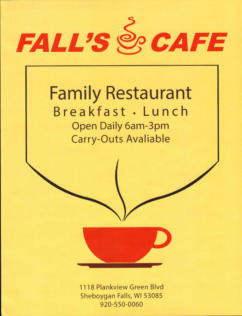 Falls Cafe Sheboygan Falls, WI