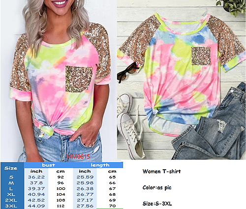 Gold Glitter Tie Dyed Top
