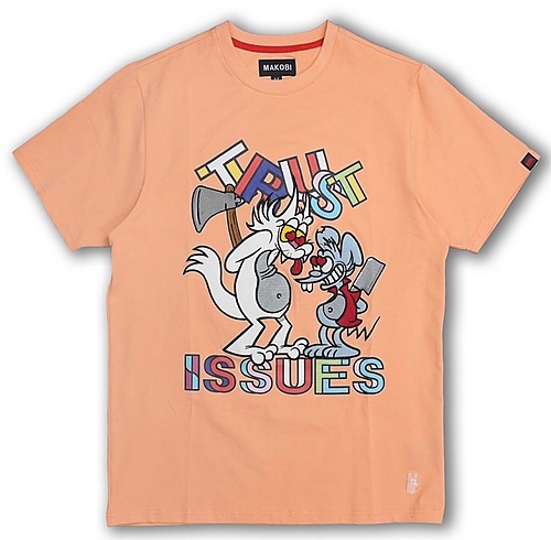 Trust Issue Orange Tee Shirt Makobi