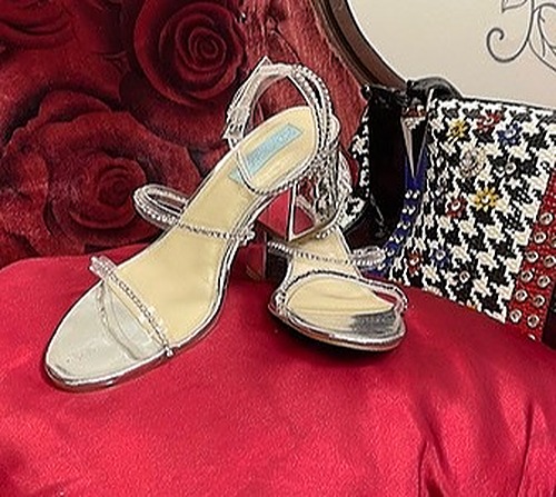 Betsey Johnson Silver Sandals