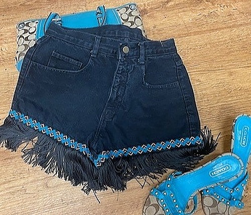 High Waisted French Civvies Tassel Shorts